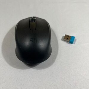 Rii Black 2.4GHz Wireless Optical Mouse with USB Receiver Dongle Computer PC